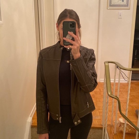 🤎 Vintage Brown Leather Le Chateau Jacket - Picture 1 of 2